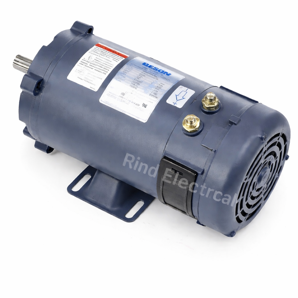 108048 DC Electric Motor – 0.75 HP, 1800 RPM, Reversible, NEMA 56C, Permanent Magnet – Replaces Baldor CDP3440V12, Leeson 108048